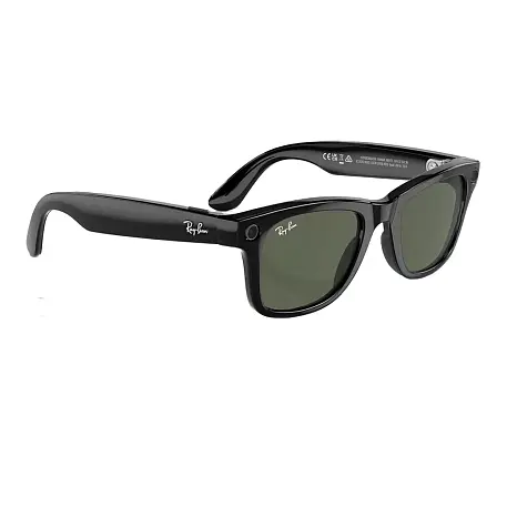 Умные очки Ray-Ban Wayfarer Shiny Black, G15 Green, (50-22-150mm) - 3