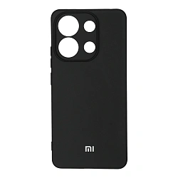 Клип-кейс (накладка) Silicone cover закрытый для Xiaomi Redmi Note 13 Pro 5G / Poco X6 5G силикон, чёрный