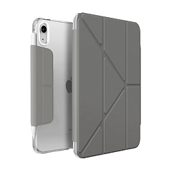 Чехол-книжка UNIQ Camden для Apple iPad Mini 6 искусственная кожа, серый