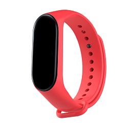 Спортивный ремешок для Mi Band 5 / 6 / 7 силикон красный