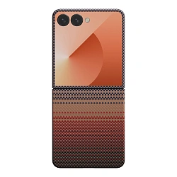 Клип-кейс (накладка) Pitaka Ultra-Slim Case для Samsung Galaxy Z Flip 7 кевлар (арамид), "закат" (FSFLIP7)