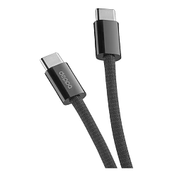 Дата-кабель Deppa Zeus Cable Type-C to Type-C 1.5 м, чёрный