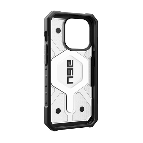 Клип-кейс (накладка) UAG Pathfinder Magsafe для Apple iPhone 15 Pro (Уценка) прозрачный (Ice) (хорошее состояние, мелкие царапины) - 3