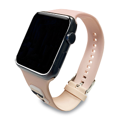 Ремешок CG Mobile Lagerfeld Karl Head для Apple Watch 38 / 40 / 41 / 42mm силикон розовый