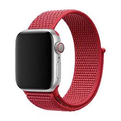 Ремешок для Apple Watch 44 / 45 / 46 / 49mm нейлон (Supreme) красный