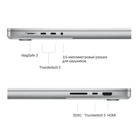 Ноутбук Apple Macbook Pro 16" (2024) M4 Max 36 ГБ, 1 ТБ SSD (MX2V3), серебристый - 6