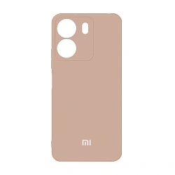Клип-кейс (накладка) Silicone cover закрытый для Xiaomi Redmi 13C / Poco C65 силикон, пудровый