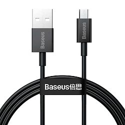 Дата-кабель Baseus Superior Series Micro 1 м, чёрный