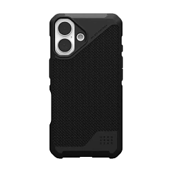 Клип-кейс (накладка) UAG Metropolis LT Magsafe для Apple iPhone 16 Plus полиуретан, ткань, кевлар (арамид), чёрный