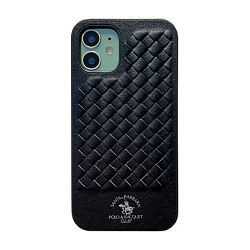 Клип-кейс (накладка) Santa Barbara Polo Racquet Club для Apple iPhone 12 / 12 Pro кожа, чёрный