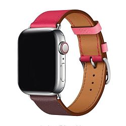 Ремешок Simple Tour для Apple Watch 38 / 40 / 41 / 42mm кожа розовый с фиолетовым