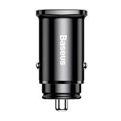 Автомобильное зарядное устройство Baseus Square metal A+C 30 Вт чёрный
