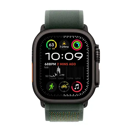 Умные часы Apple Watch Ultra 2 (2024) 49mm GPS + Cellular Black Titanium Case Green Trail Loop M/L - 2