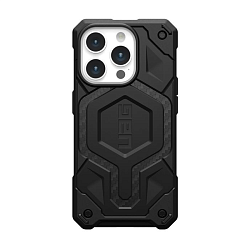 Клип-кейс (накладка) UAG Monarch Pro Magsafe для Apple iPhone 15 Pro полиуретан, поликарбонат, карбон, чёрный