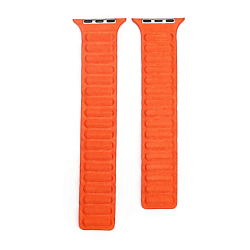 Магнитный браслет Wowen Link для Apple Watch 38 / 40 / 41 / 42mm текстиль оранжевый