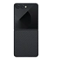 Клип-кейс (накладка) Pitaka Ultra-Slim Case для Samsung Galaxy Z Flip 7 кевлар (арамид), чёрно-серый (узкая полоска) (FBFLIP7)