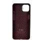 Клип-кейс (накладка) K-DOO Kevlar для Apple iPhone 13 кевлар, чёрно-красный (полоска) - 2