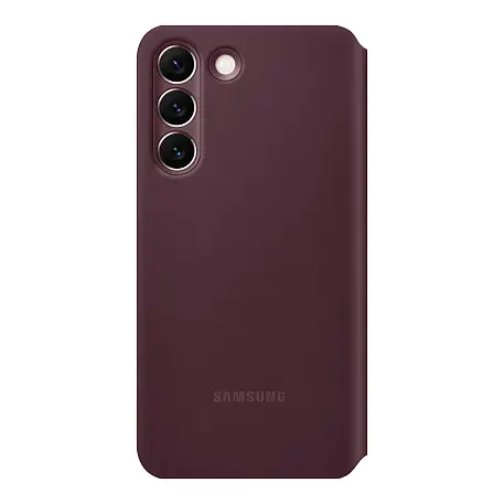 Чехол-книжка Samsung Smart Clear View Cover для Samsung Galaxy S22 полиуретан, поликарбонат, бургунди - 3
