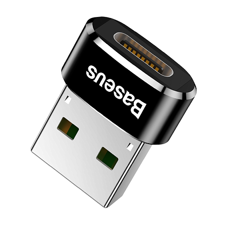 Адаптер-переходник Baseus Mini Type-C female to USB male adapter converter (USB to Type-C) чёрный - 2