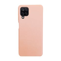 Клип-кейс (накладка) Silicone cover (без лого) для Samsung Galaxy A12 / M12 силикон, пудровый