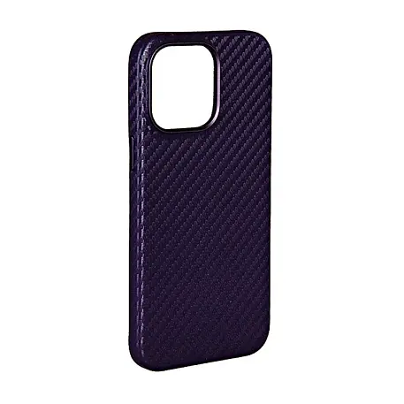Клип-кейс (накладка) K-DOO Mag Noble Collection для Apple iPhone 14 Pro (Уценка) "фиолетовый карбон" (отличное состояние, порвана упаковка) - 2