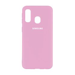 Клип-кейс (накладка) Silicone cover для Samsung Galaxy A40 силикон, розовый