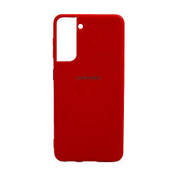 Клип-кейс (накладка) для Samsung Galaxy S21 силикон, красный
