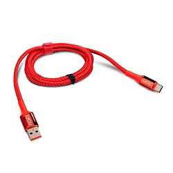Дата-кабель Rofi Lenght Lightning 1.2 м, красный