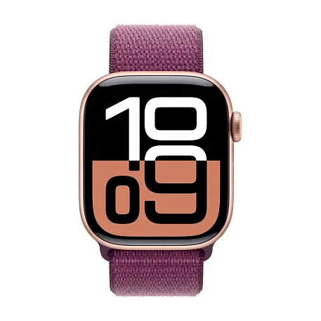 Умные часы Apple Watch Series 10 42mm GPS (Уценка) Rose Gold Aluminum Case Plum Sport Loop One Size (удовлетворительное состояние, витринный образец) - 2