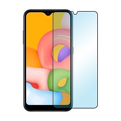 Защитное стекло 3D Premium для Samsung Galaxy A01 / M01, черная рамка