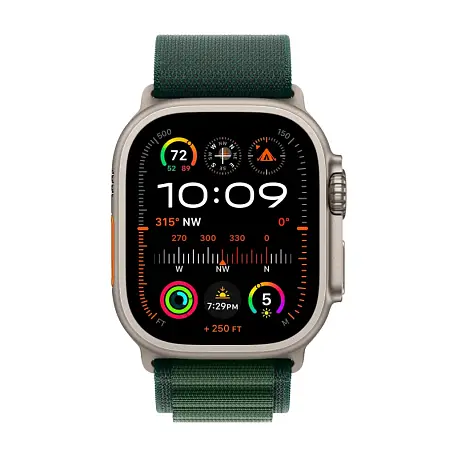 Умные часы Apple Watch Ultra 2 (2024) 49mm GPS + Cellular Natural Titanium Case Dark Green Alpine Loop Medium - 2