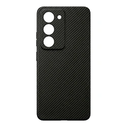 Клип-кейс (накладка) Borasco Art Case для Xiaomi Redmi 15 4G полиуретан, поликарбонат, "чёрный карбон"