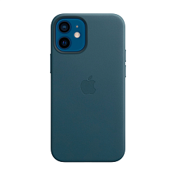 Клип-кейс (накладка) Apple Leather Case MagSafe для Apple iPhone 12 Mini кожа, Baltic Blue