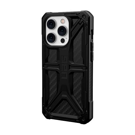 Клип-кейс (накладка) UAG Monarch для Apple iPhone 14 Pro поликарбонат, карбон, чёрный - 2