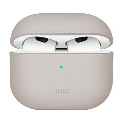 Кобура UNIQ Lino для Apple AirPods 3 поликарбонат, силикон, бежевый