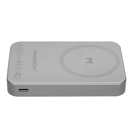 Внешний аккумулятор с беспроводной зарядкой Magssory Pride Pro MagSafe Qi2 10000 мАч 15 Вт чёрно-серый (узкая полоска) - 5