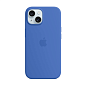 Клип-кейс (накладка) Silicone Case MagSafe для Apple iPhone 15 силикон, серо-синий
