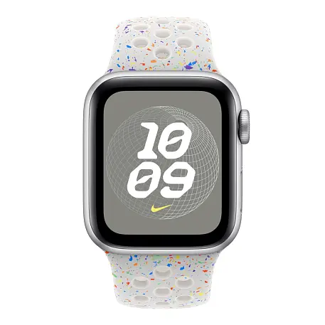 Ремешок Apple Nike Sport Band для Apple Watch 38 / 40 / 41 / 42mm фторэластомер Pure Platinum (S/M) - 2