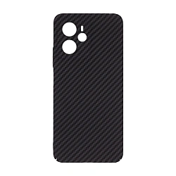 Клип-кейс (накладка) Luxo Carbon для Xiaomi Redmi Note 14 4G пластик, чёрно-серый