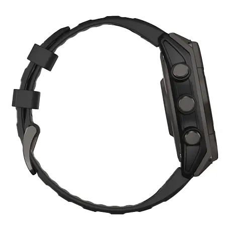 Умные часы Garmin Fenix 8 47mm Solar серый (черный ремешок) - 4