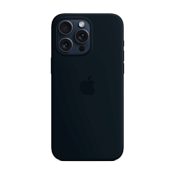 Клип-кейс (накладка) Apple Silicone Case MagSafe реплика для Apple iPhone 15 Pro Max силикон, чёрный