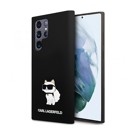 Клип-кейс (накладка) CG Mobile Lagerfeld Karl для Samsung Galaxy S24 Ultra силикон, "NFT 3D Choupette" чёрный - 3