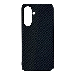 Клип-кейс (накладка) Luxo Carbon для Samsung Galaxy A35 пластик, чёрно-серый