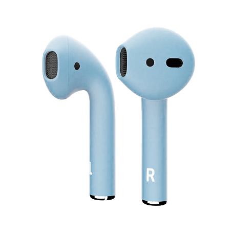 Беспроводные наушники Apple AirPods 2 с зарядным футляром небесно-голубой матовый - 2