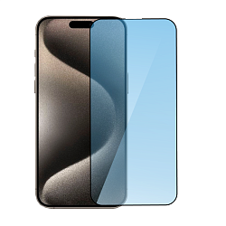 Защитное стекло Mocoll Dust Filter 2.5D для Apple iPhone 15 Pro Max, черная рамка