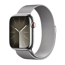 Умные часы Apple Watch Series 9 41mm GPS + Cellular Silver Stainless Steel Case Milanese Loop