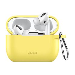 Кобура Usams US-BH568 для Apple AirPods Pro силикон, жёлтый