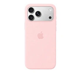 Клип-кейс (накладка) Silicone Case MagSafe для Apple iPhone 17 Pro силикон, розовый