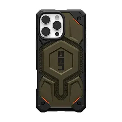 Клип-кейс (накладка) UAG Monarch Pro Magsafe для Apple iPhone 16 Pro Max полиуретан, поликарбонат, кевлар, зелёный