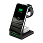 Беспроводное зарядное устройство Breaking 3 in 1 Charging Stand DS03 20 Вт (Уценка) чёрный (удовлетворительное состояние, царапины и потертости на корпусе, сильно повреждена упаковка) - 5